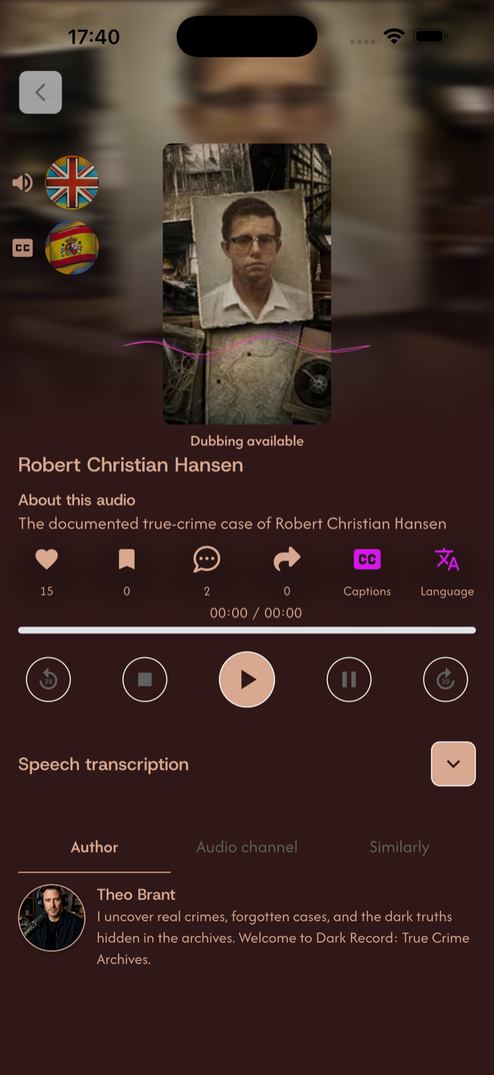 Fanlify multilingual audio experience