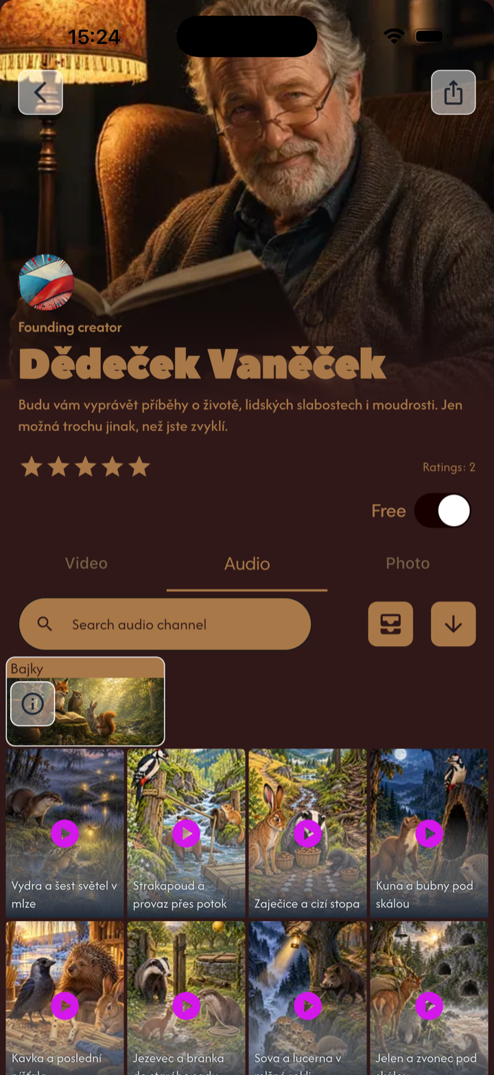 Dědeček Vaněček — creator profile in Fanlify